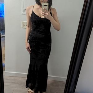 Black Glitter Mermaid Prom Dress